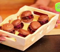 Macarons chocolat-framboises