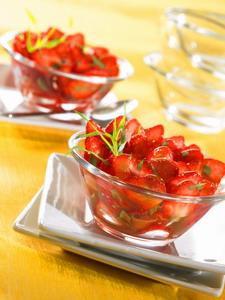 Salade de fraises à l'estragon