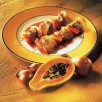 Brochettes de dinde à la papaye