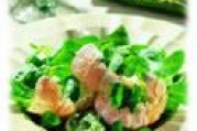 Salade de mache et de langoustines